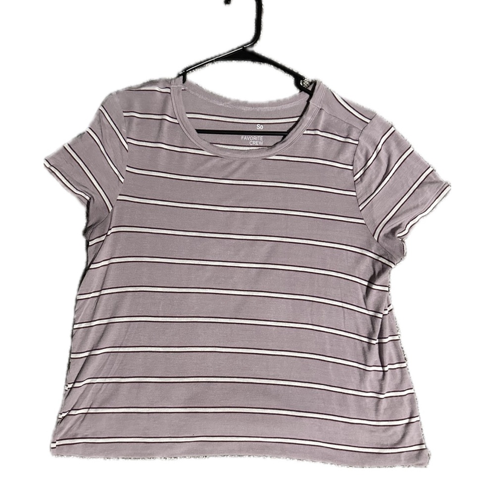 Kohls SO Purple Striped T Shirt